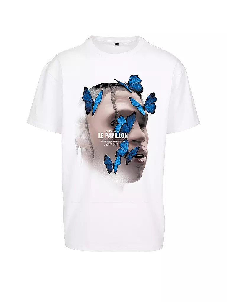 MISTER TEE T Shirt LE PAPILLON weiss